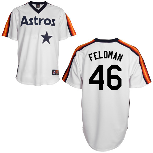 Scott Feldman #46 mlb Jersey-Houston Astros Women's Authentic Home Alumni Association Baseball Jersey